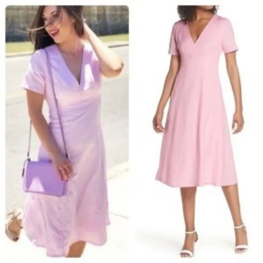 First Monday Pink Short Sleeve Dress Size Large